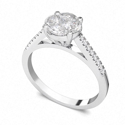 Bague argent martelée