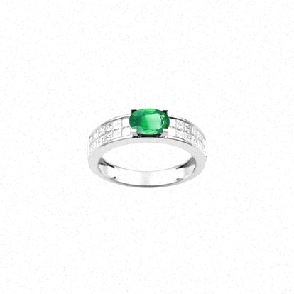 Bague motif torsadé en argent