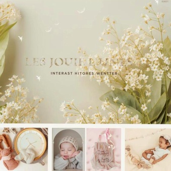 Lot de 2 pinces torsadées en vichy renoncule