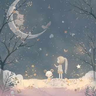 Peluche musicale moon - Nougat