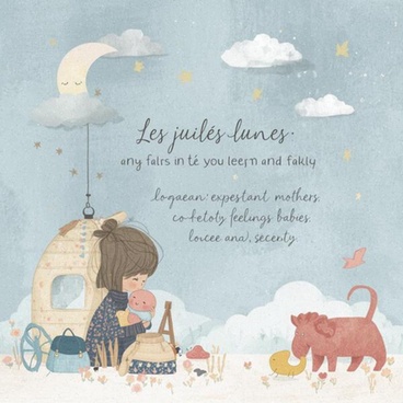 Carte De Remerciement Arc-En-Ciel Boutique Enfant Beige