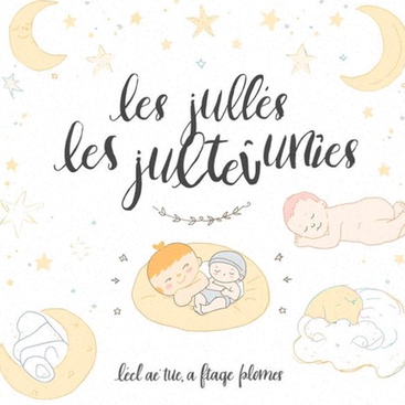 Lot de 2 collants à volants Chloé caramel beurre salé / gris galet