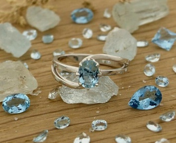 Bague Aigue-Marine en soldes