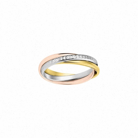 Alliances argent et or blanc