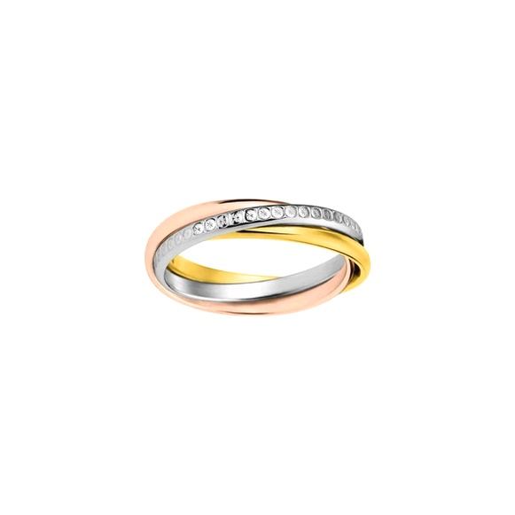 Bague or gris et