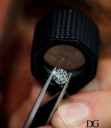 Solitaire diamant or blanc 0,50ct