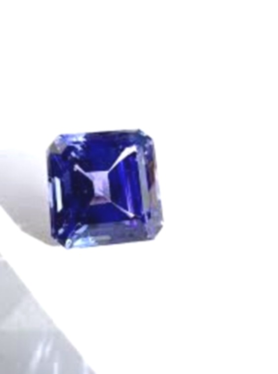 Bague Tanzanite or blanc 6x8