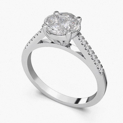 Chevalière moderne en argent