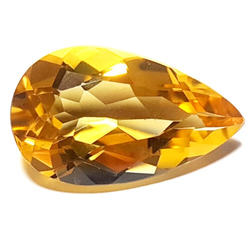 Collier Citrine Facettée en Or 18K