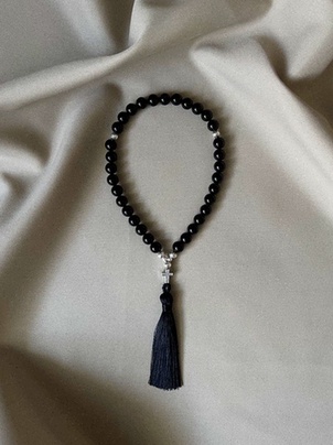 Collier grenat or