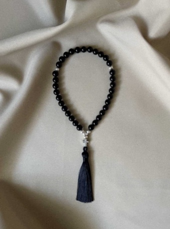 Collier Onyx argent